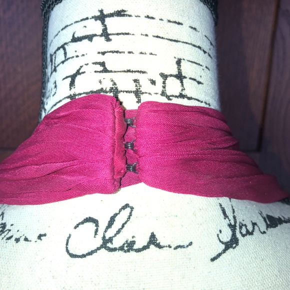 Halston Ruched Fitted Halter Dress - Medium - Red - Picture 4 of 8